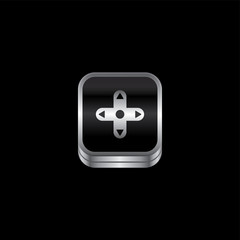 metal plate theme icon button