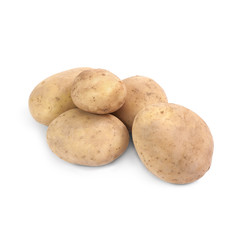 Potatoes isolated on white background
