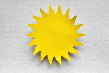Paper sheet in the shape of the sun