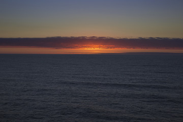 Morning sun still below the horizon in Akaroa.