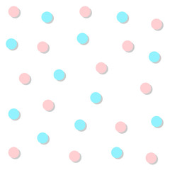 Blue Pink Circle Abstract White Background Vector Illustration