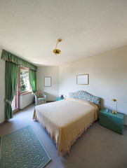 interior, bedroom with double bed