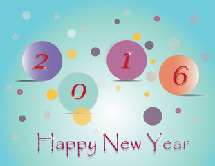 Happy New Year 2016. Vector