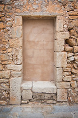 Traditional Mallorca stone wall background texture