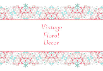 Vector seamless border in Eastern style on light background.