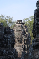 Fototapeta na wymiar Gesichtertürme im Bayon von Angkor Thom