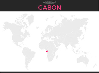 Gabon or Gabonese Republic Location Map