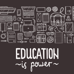 School And Education Background On Blackboard