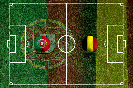 Football teams Portugal and Belgium