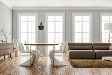 helles Esszimmer Altbau