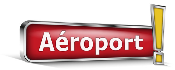 Aéroport sur panneau rouge
