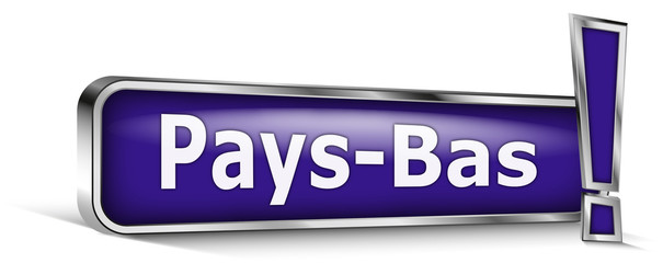 Pays-bas sur panneau bleu