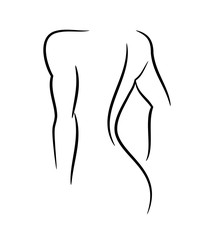Sexy female back illustration VECTOR