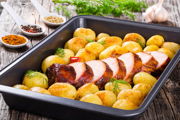 Oven Baked new potatoes with