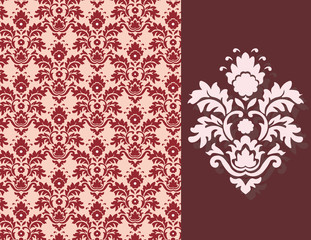 Vintage Invitation card with abstract ornament pattern. Vector