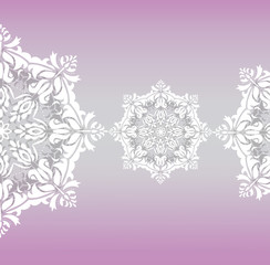 Classic floral lace ornament pattern. Vector