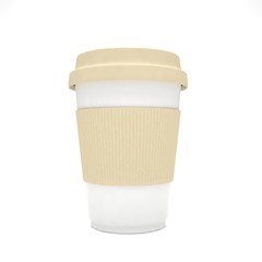 Coffee to go on white. 3d rendering.