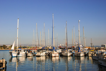 Fototapeta premium The Marina and Fishing Port of Acre, Israel