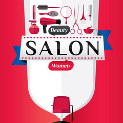 Beauty salon design. Vector illustration