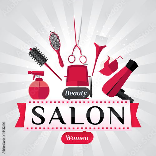 "Beauty salon design. Vector illustration" Stock image and royalty-free