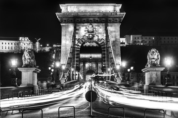 Fototapeta na wymiar Budapest, Chain Bridge, Hungary