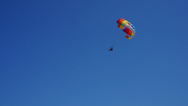 Heavenly parachute in the air