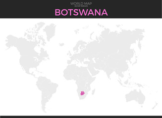 Republic of Botswana Location Map