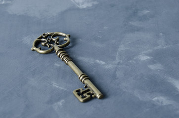 Vintage bronze key