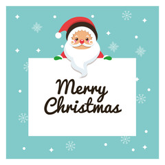 Santa cartoon icon. Merry Christmas. Vector graphic
