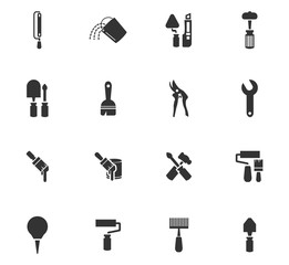 Work tools icons set