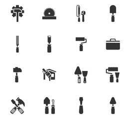 Work tools icons set