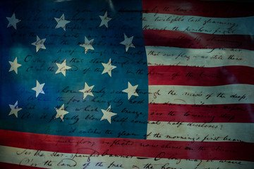 Usa America national anthem Star Spangled Banner - obrazy, fototapety, plakaty