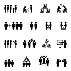 Business and management icons. HR vector