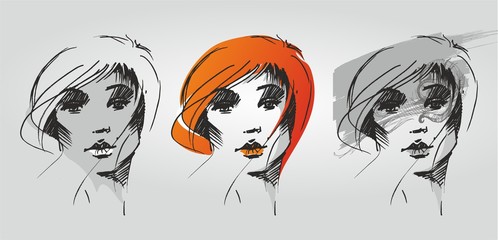 portrait of a girl with her hair