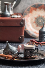 Turkish coffee and  delight