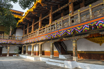 Punakha Dzong, Bhutan - Punakha Dzong or Pungthang Dewachen Phodrang (Palace of Great Happiness) in...