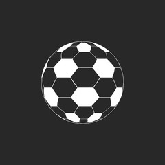 Fototapeta premium Soccer ball simple icon on background