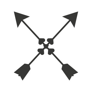 indian arrow  cross isolated icon design