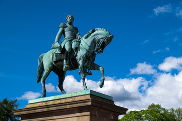 Fototapeta na wymiar Statue of King Carl XIV Johan