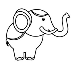 circus elephant isolated icon design