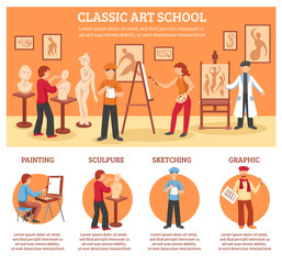Classic Art Infographic Set