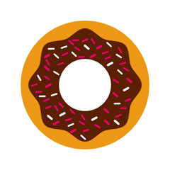 delicious donut isolated icon design