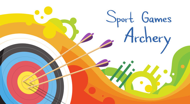 Archery Target With Arrows Archer Sport Game Competition