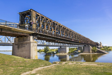 Fototapeta na wymiar Historic road bridge in Tczew, Poland