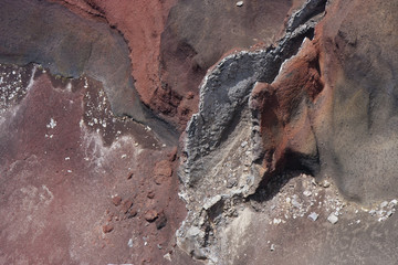 Close-up of the lava flow in Red Crater.