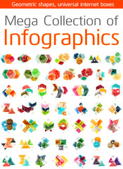 Mega collection of geometric shape infographics