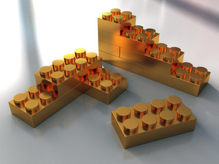 gold building blocks