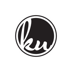 initial letter logo circle with ring