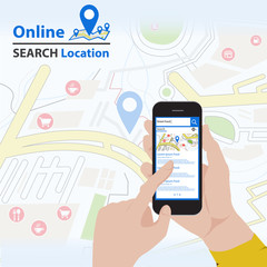 Sharing GPS Location on mobile phone infographic