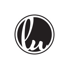 initial letter logo circle with ring